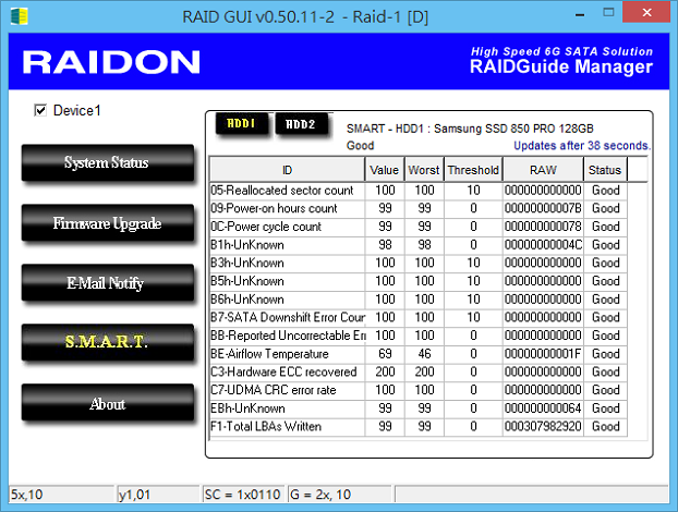 br>KingTech iR2022 RAIDON RAID 内蔵 2Bay 2022 6G RAID Module 2* 2.5 SATA  Drive SATA III *1 リムーバブルトレイ w key-lock LCD<br> 通販